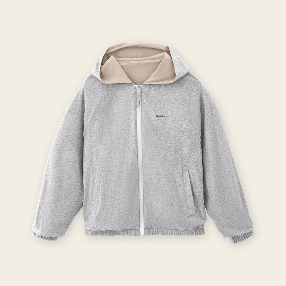 RS代購 Roots全新正品優惠 Roots女裝-舒適生活系列 海狸LOGO 雙面穿連帽外套 滿額即贈購物袋-細節圖8