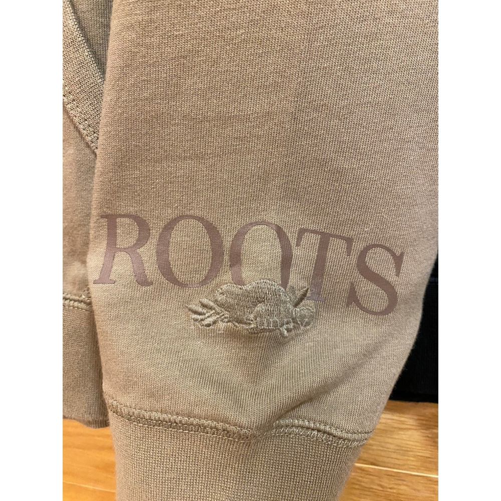 RS代購 Roots全新正品優惠 Roots男裝-舒適生活系列 刺繡海狸文字厚磅有機棉連帽外套 滿額即贈購物袋-細節圖3