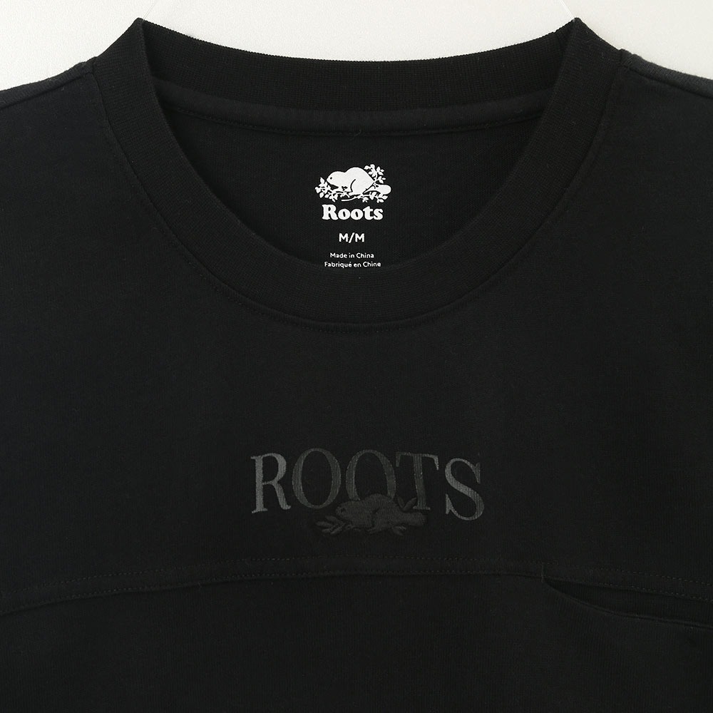 RS代購 Roots全新正品優惠 Roots男裝-舒適生活系列 刺繡海狸文字厚磅有機棉短袖T恤 滿額即贈購物袋-細節圖7