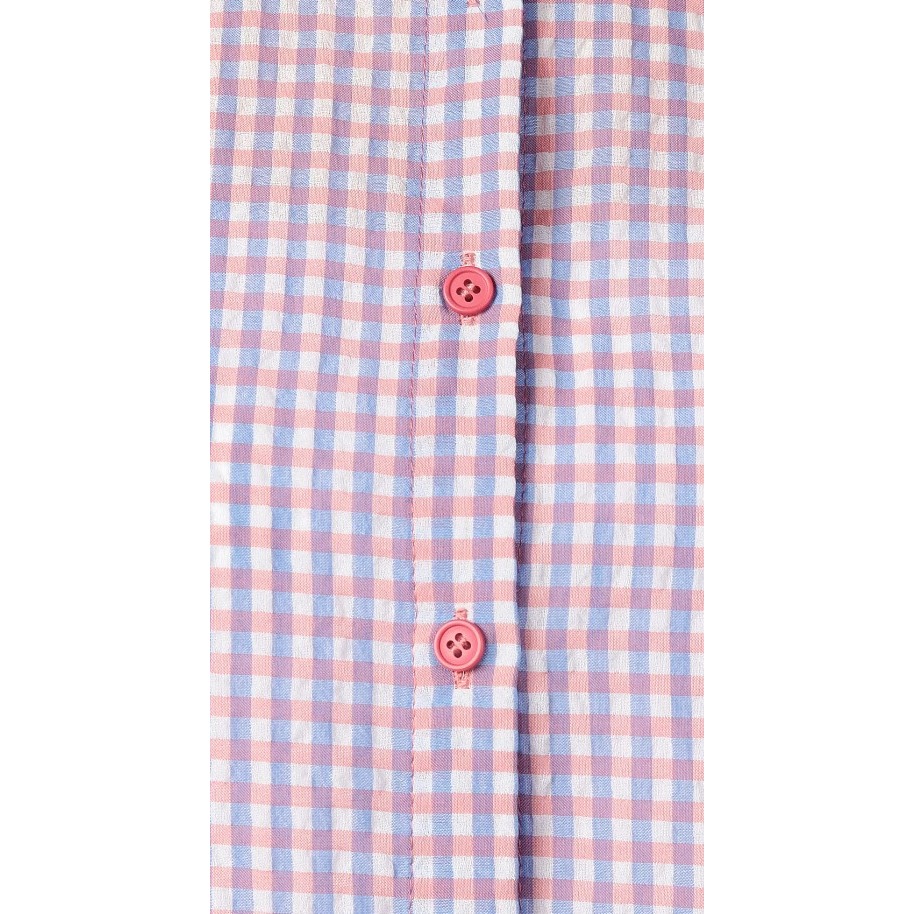 RS代購 - Agnes b全新正品優惠 Agnes b女裝-To be 法式袖格紋襯衫 贈送品牌袋子-細節圖5