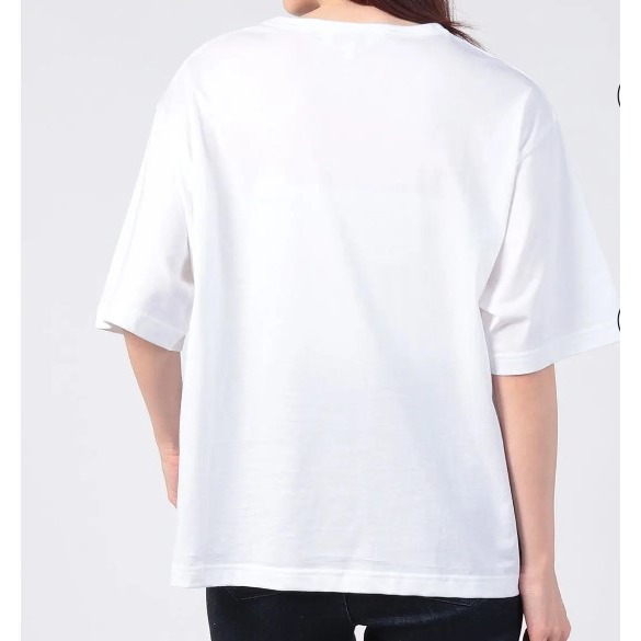 RS代購 - Agnes b全新正品優惠 Agnes b女裝-To be 寬版短袖印花上衣 贈送品牌袋子-細節圖4