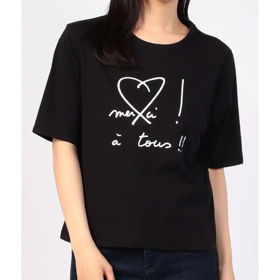 RS代購 - Agnes b全新正品優惠 Agnes b女裝-To be 法文訊息短袖tee 贈送品牌袋子-細節圖8