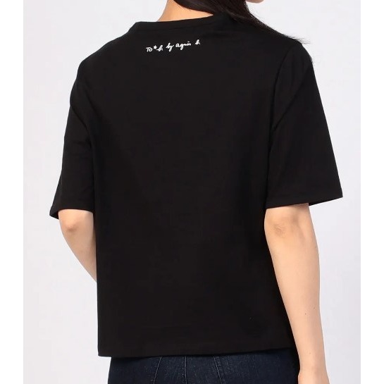 RS代購 - Agnes b全新正品優惠 Agnes b女裝-To be 法文訊息短袖tee 贈送品牌袋子-細節圖9