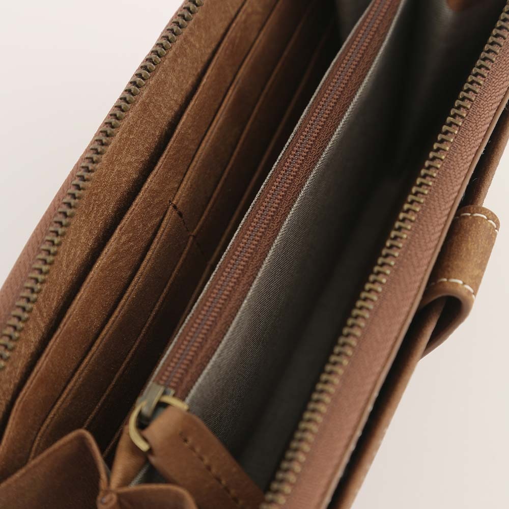 RS代購 Roots全新正品優惠 Roots皮件-Roots可揹式皮革拉鍊長夾 滿額贈購物袋-細節圖8