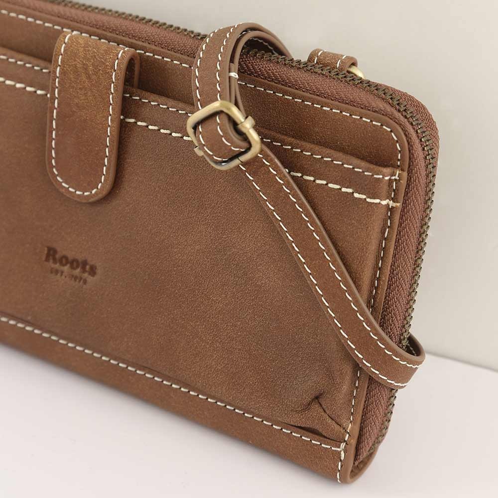 RS代購 Roots全新正品優惠 Roots皮件-Roots可揹式皮革拉鍊長夾 滿額贈購物袋-細節圖9