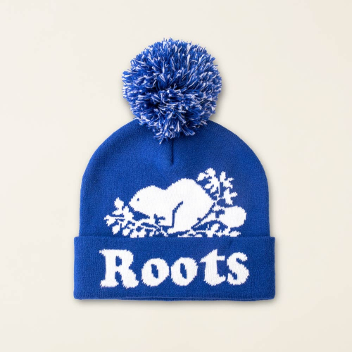 RS代購 Roots全新正品優惠 Roots大童配件-#Roots50系列 夜光海狸毛球毛帽 滿額贈購物袋