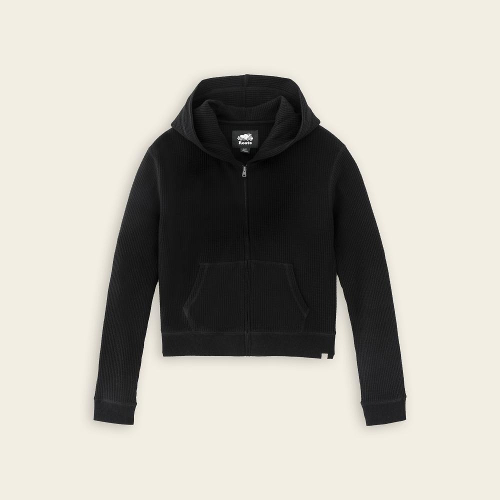 RS代購 Roots全新正品優惠 Roots女裝-率性生活系列 環保材質鬆餅格紋效果連帽外套 滿額贈品牌購物袋-細節圖2