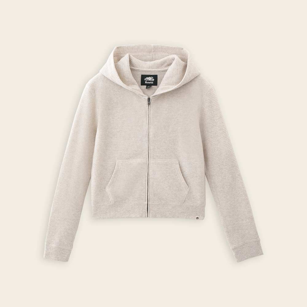 RS代購 Roots全新正品優惠 Roots女裝-率性生活系列 環保材質鬆餅格紋效果連帽外套 滿額贈品牌購物袋-細節圖5