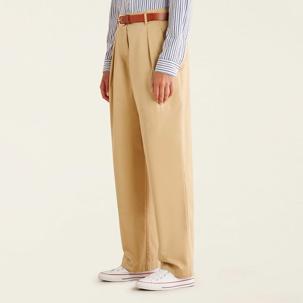 RS代購 Roots全新正品優惠 Roots女裝-率性生活系列 簡約打褶長褲 滿額贈品牌購物袋-細節圖8