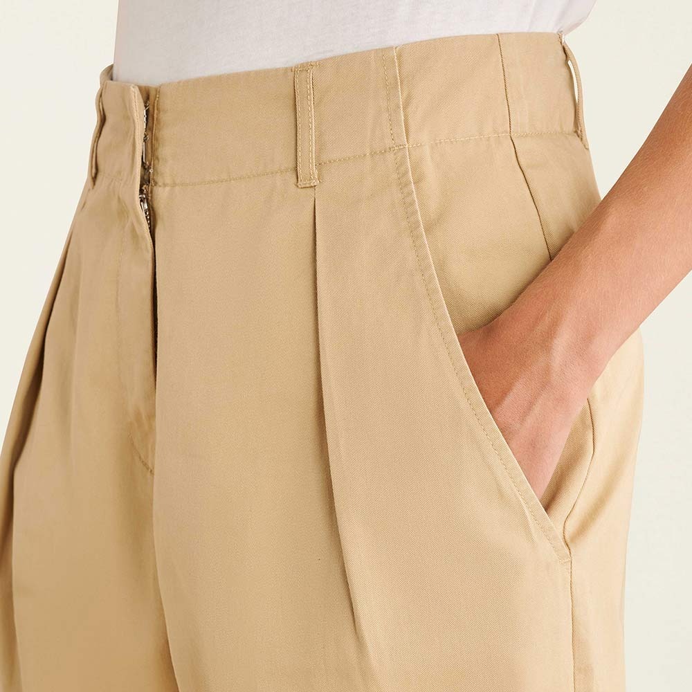 RS代購 Roots全新正品優惠 Roots女裝-率性生活系列 簡約打褶長褲 滿額贈品牌購物袋-細節圖10