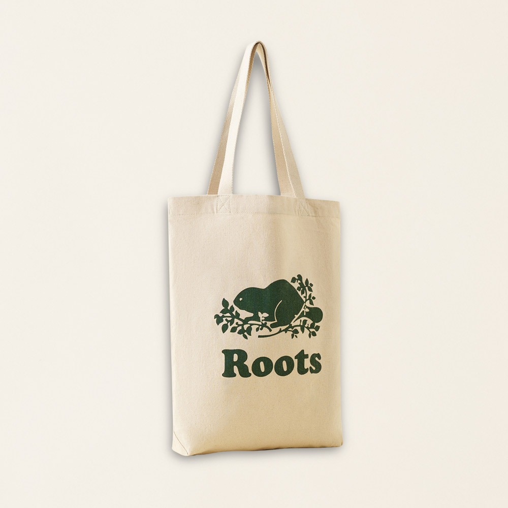 RS代購 Roots全新正品優惠 Roots配件-絕對經典系列 海狸LOGO托特帆布包 滿額贈購物袋-細節圖4