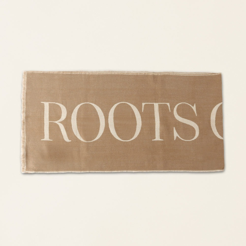 RS代購 Roots全新正品優惠 Roots配件-舒適生活系列 經典文字LOGO圍巾 滿額贈購物袋