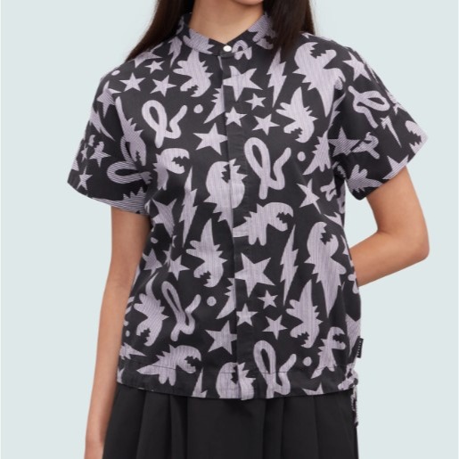 RS代購 - Sport b 全新正品優惠 女裝 Sport b. - Dino恐龍 圖案印花短袖襯衫 贈品牌袋子-細節圖6