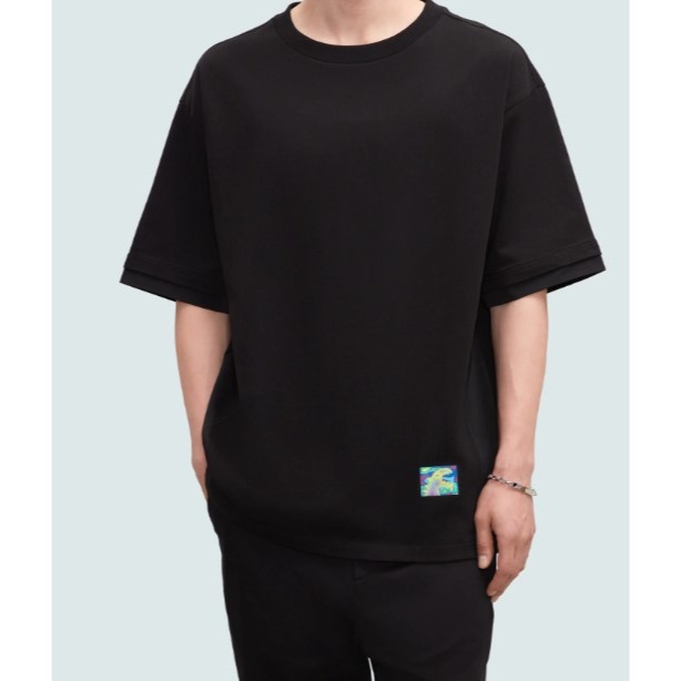 RS代購 - Sport b 全新正品優惠 Sport b.男款-Sport b. 拼布T恤 贈品牌袋子-細節圖3