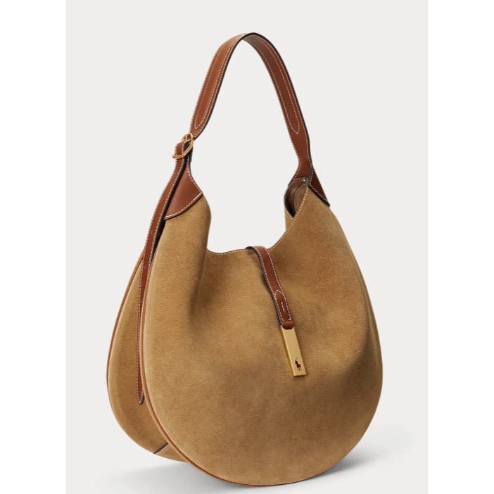 RS代購 POLO專櫃全新正品Polo Ralph Lauren 包款 - Polo ID 大型麂皮皮革單肩包-細節圖2