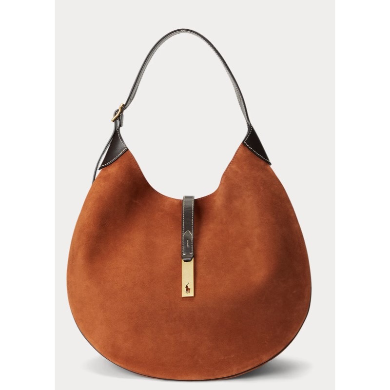 RS代購 POLO專櫃全新正品Polo Ralph Lauren 包款 - Polo ID 大型麂皮皮革單肩包-細節圖7