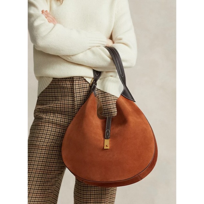 RS代購 POLO專櫃全新正品Polo Ralph Lauren 包款 - Polo ID 大型麂皮皮革單肩包-細節圖9