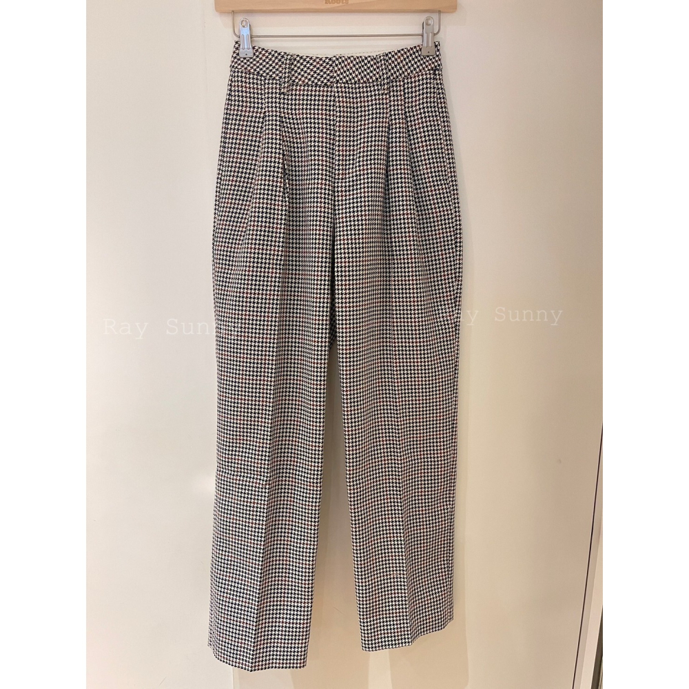 RS代購 Roots全新正品優惠 Roots女裝-率性生活系列 格紋打摺長褲 滿額贈購物袋-細節圖2