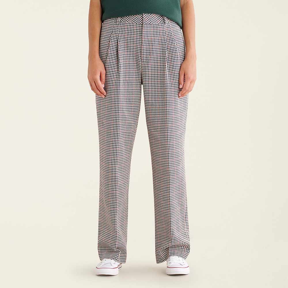 RS代購 Roots全新正品優惠 Roots女裝-率性生活系列 格紋打摺長褲 滿額贈購物袋-細節圖5