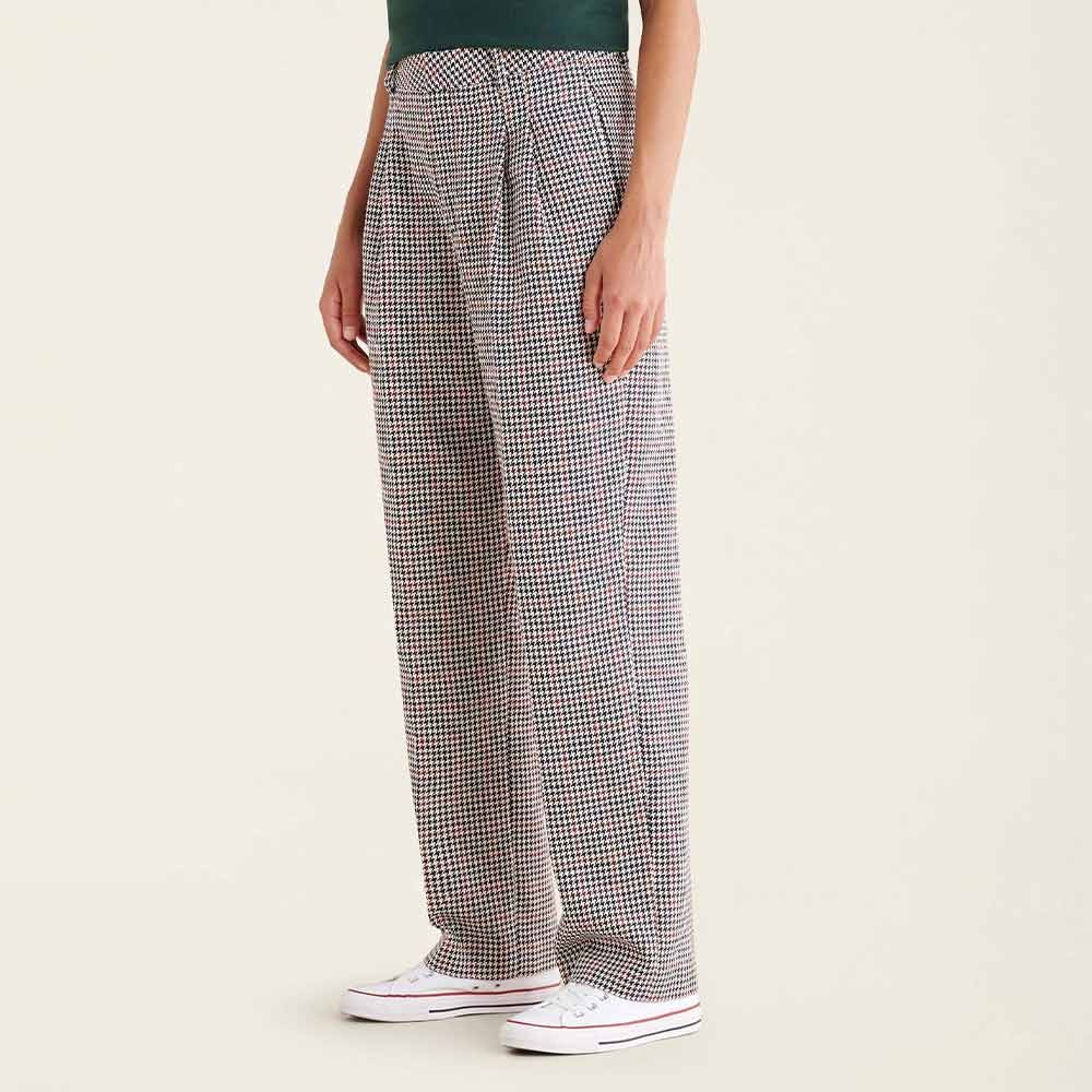 RS代購 Roots全新正品優惠 Roots女裝-率性生活系列 格紋打摺長褲 滿額贈購物袋-細節圖6