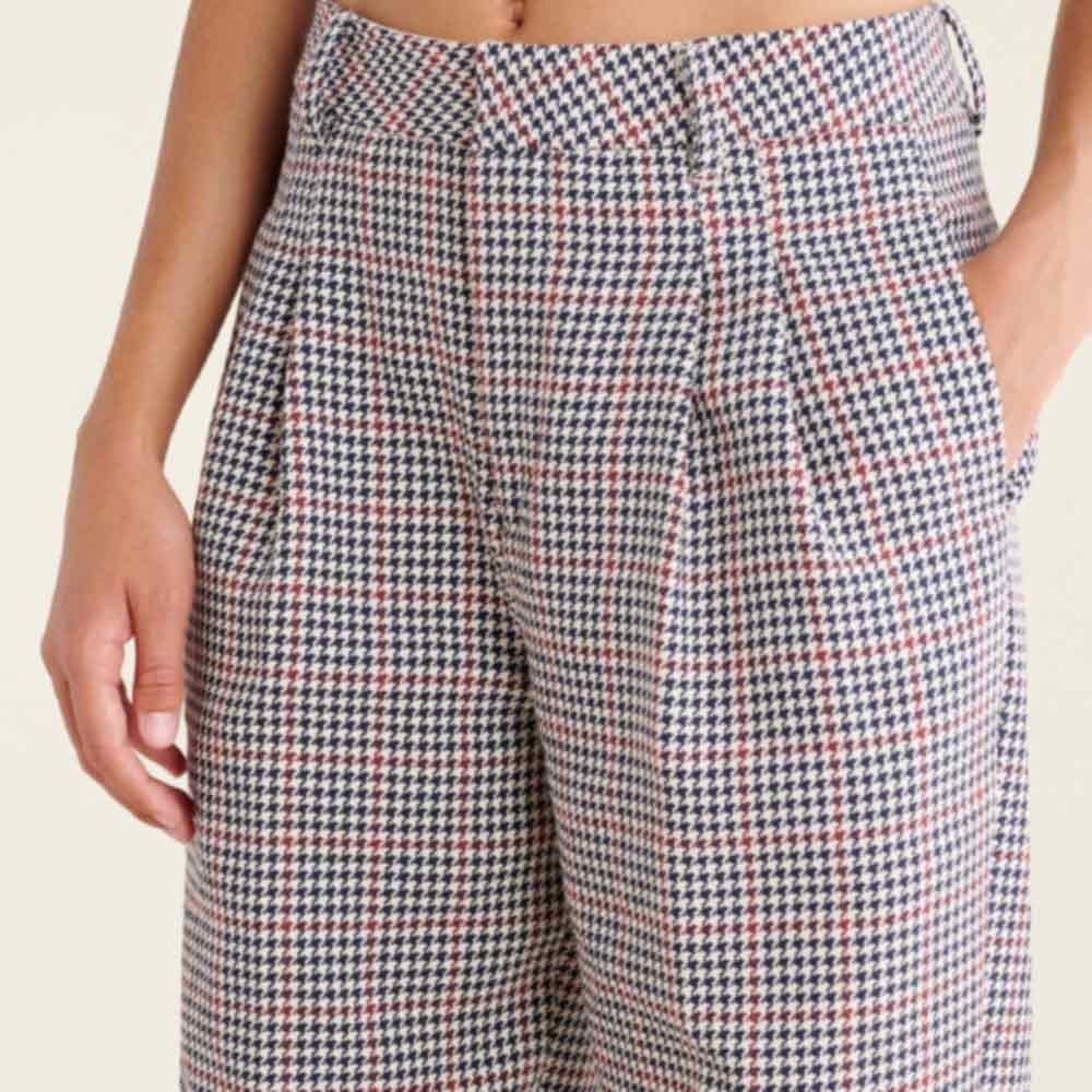 RS代購 Roots全新正品優惠 Roots女裝-率性生活系列 格紋打摺長褲 滿額贈購物袋-細節圖8