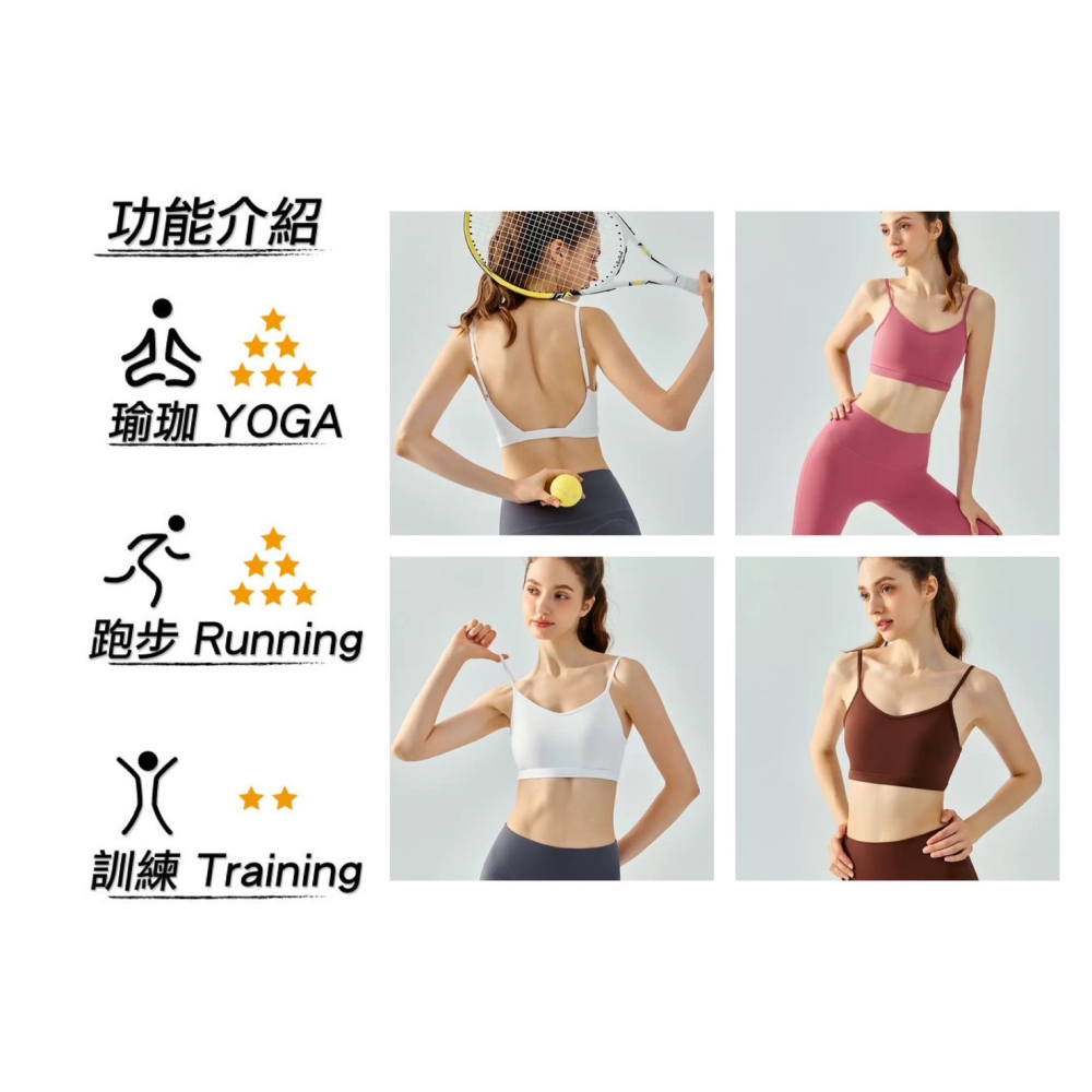 早秋新品預購 RaySunny女裝 - 水滴式固定杯運動內衣 背後簍空內衣 不跑杯內衣 美背內衣 滿額贈購物袋-細節圖10