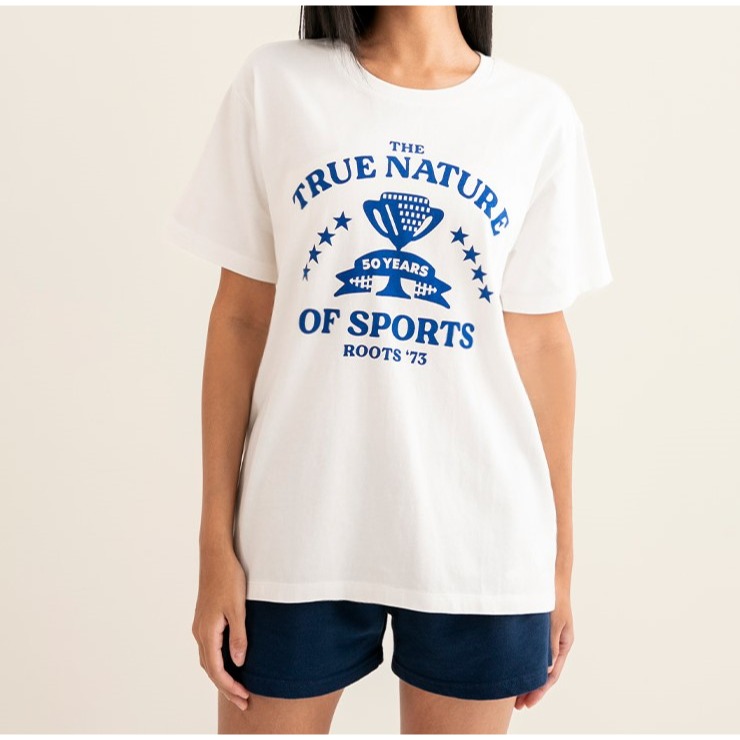 RS代購 Roots專櫃全新正品優惠 Roots女裝-復古翻玩系列 獎盃元素有機棉短袖T恤 滿額贈送品牌袋-細節圖5