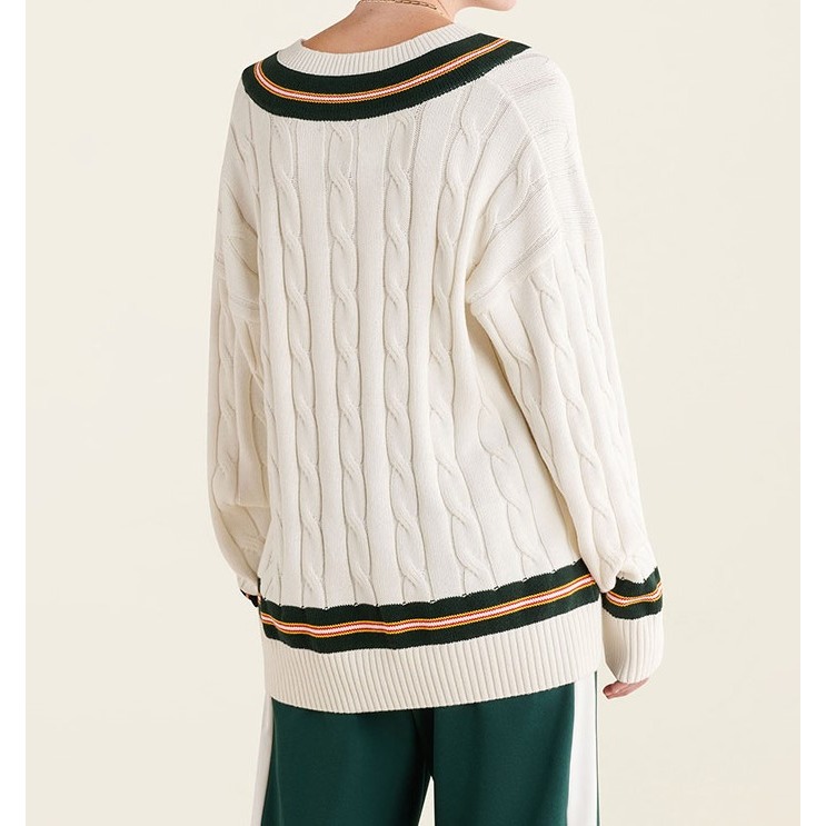 RS代購 Roots專櫃全新正品優惠 Roots女裝-復古翻玩系列 撞色條紋有機棉針織上衣 滿額贈送品牌袋-細節圖4