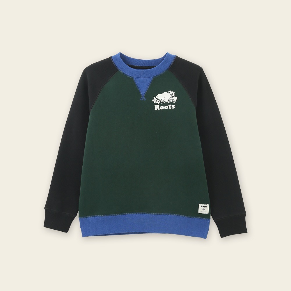 RS代購 Roots全新正品優惠 Roots童裝-絕對經典系列 海狸LOGO拼接設計圓領上衣 滿額贈購物袋-細節圖3