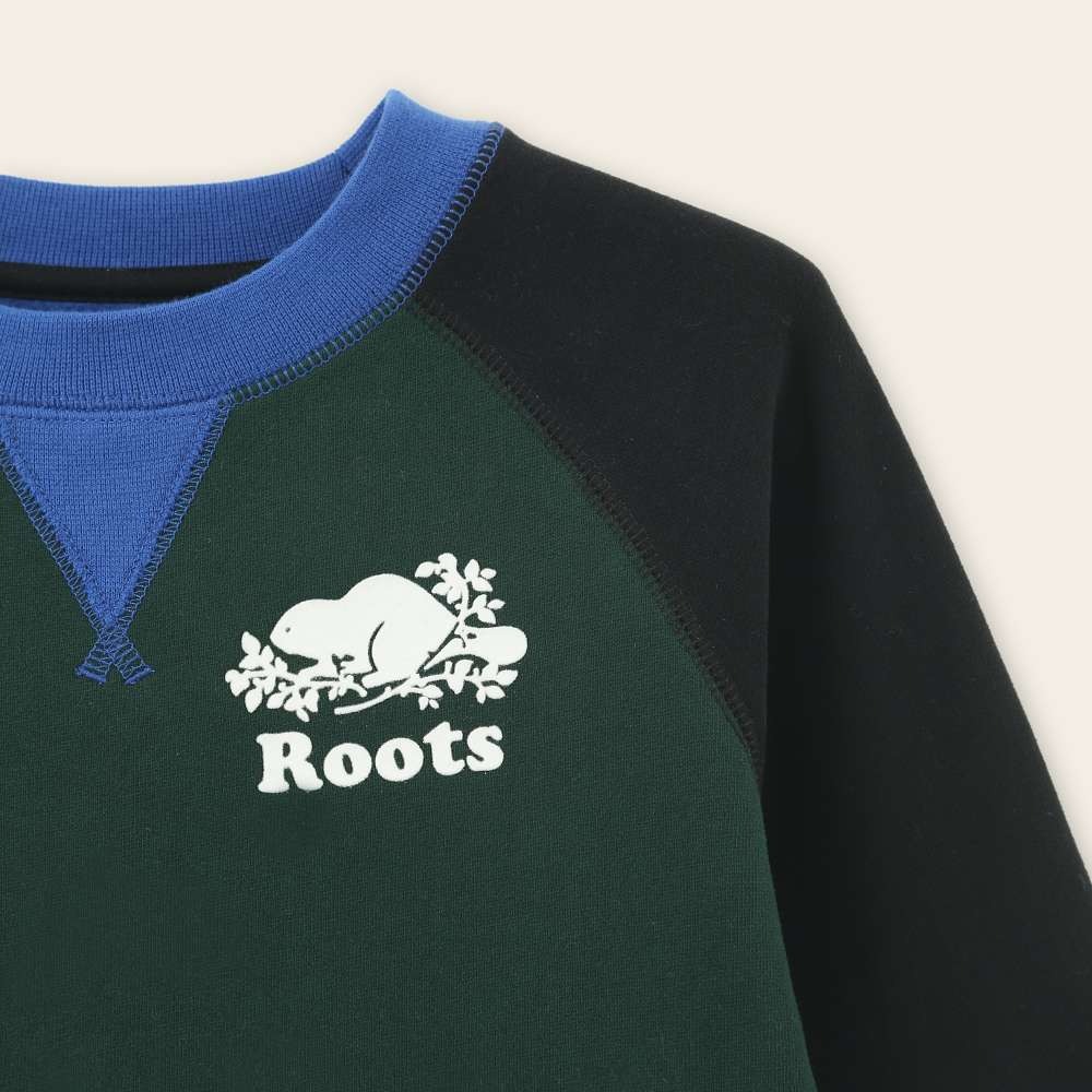 RS代購 Roots全新正品優惠 Roots童裝-絕對經典系列 海狸LOGO拼接設計圓領上衣 滿額贈購物袋-細節圖5