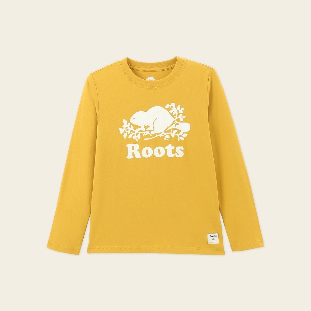 RS代購 Roots全新正品優惠 Roots童裝-絕對經典系列 海狸LOGO有機棉長袖上衣 滿額贈送袋子-細節圖3