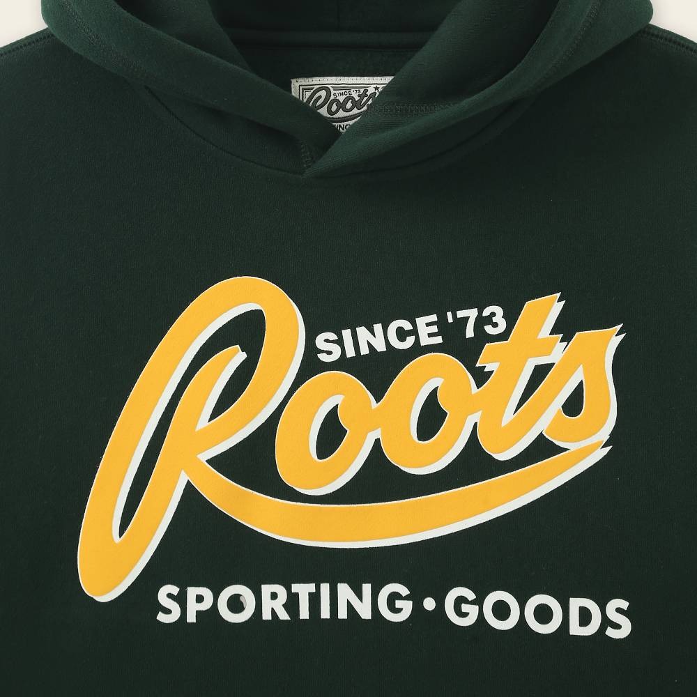 RS代購 Roots全新正品優惠 Roots大童-復古翻玩系列 草寫文字連帽上衣 滿額贈送袋子-細節圖3