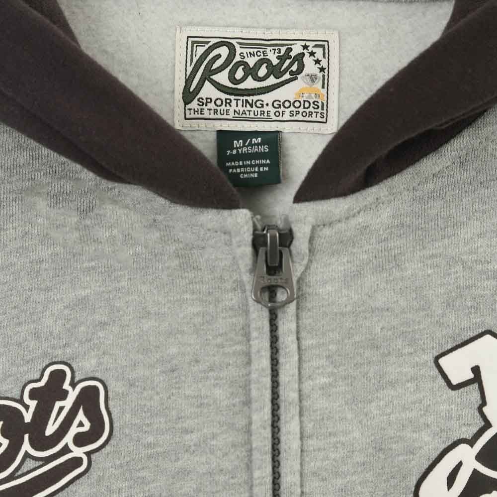 RS代購 Roots全新正品優惠 Roots童裝-復古翻玩系列 草寫LOGO連帽外套 滿額贈送袋子-細節圖5