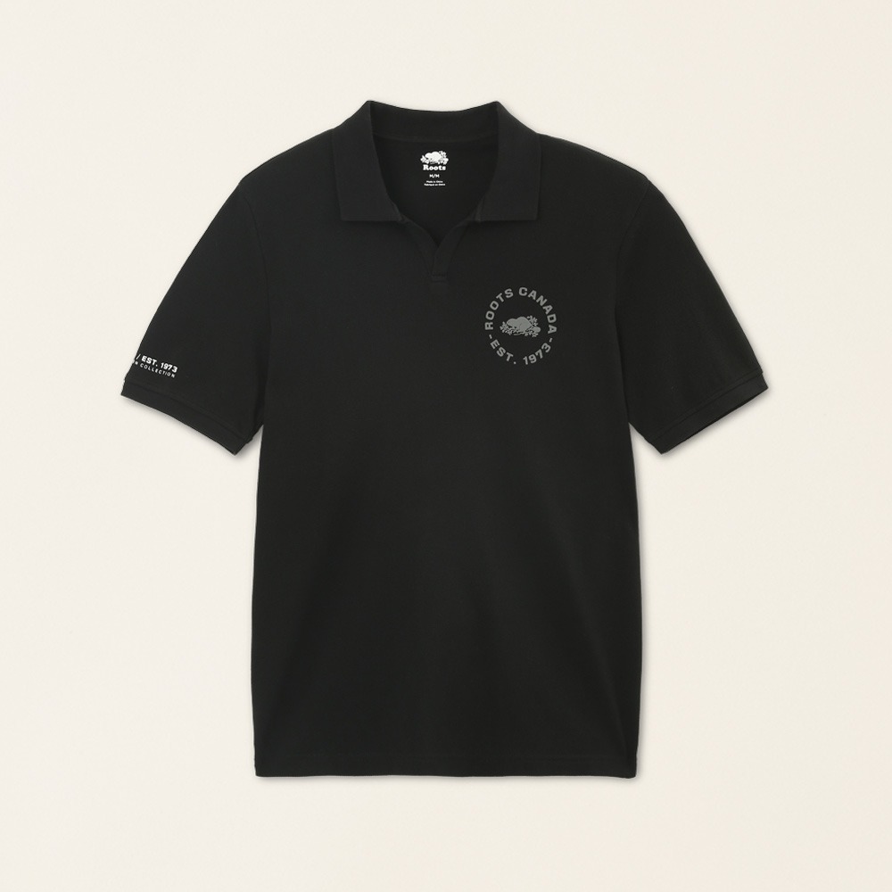 RS代購 Roots全新正品優惠 Roots男裝-城市旅者系列 環型LOGO網眼布純棉POLO衫 滿額贈購物袋-細節圖3