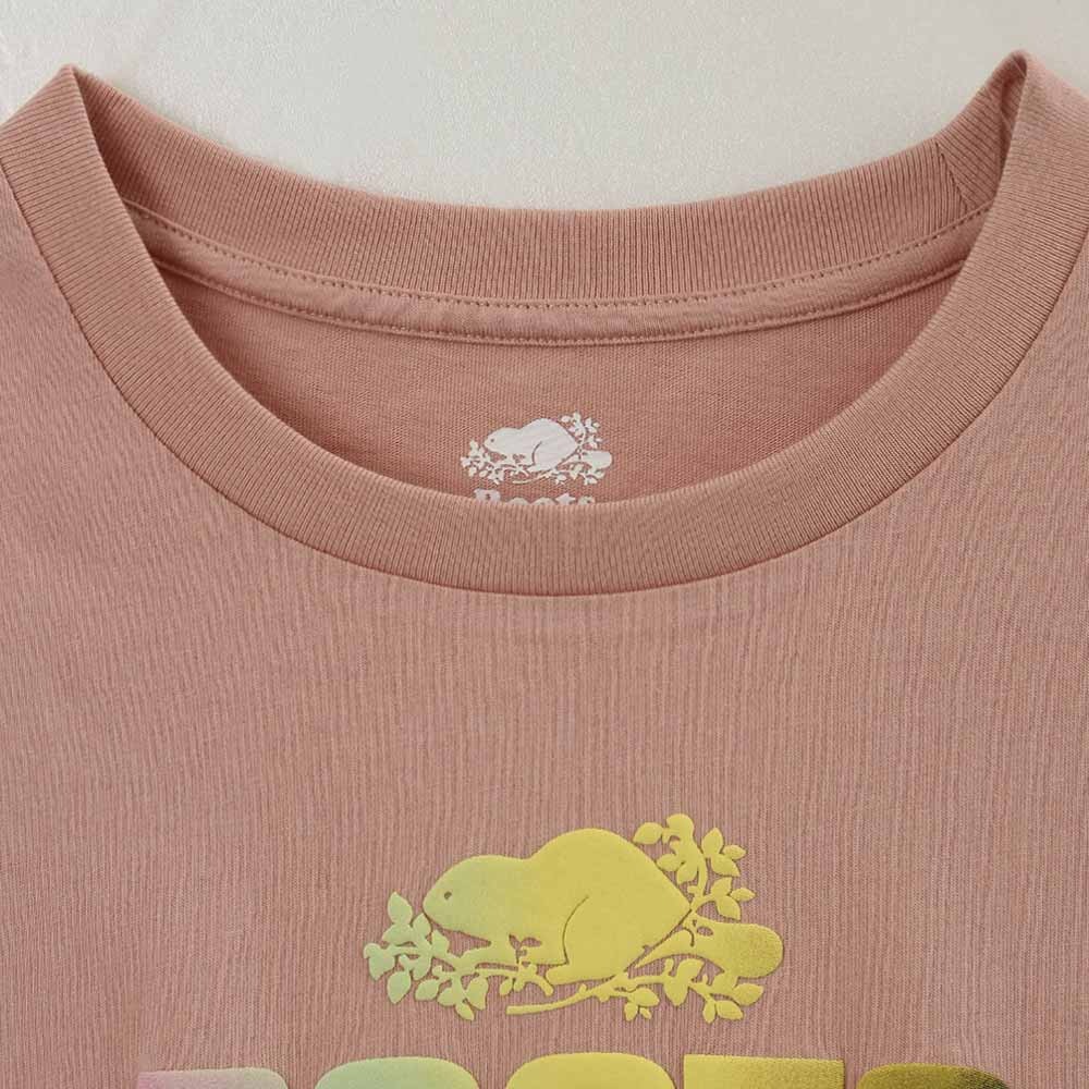 RS代購 Roots專櫃全新正品優惠Roots女裝-城市旅者系列 漸層LOGO寬版純棉短袖T恤 滿額贈送袋子-細節圖4
