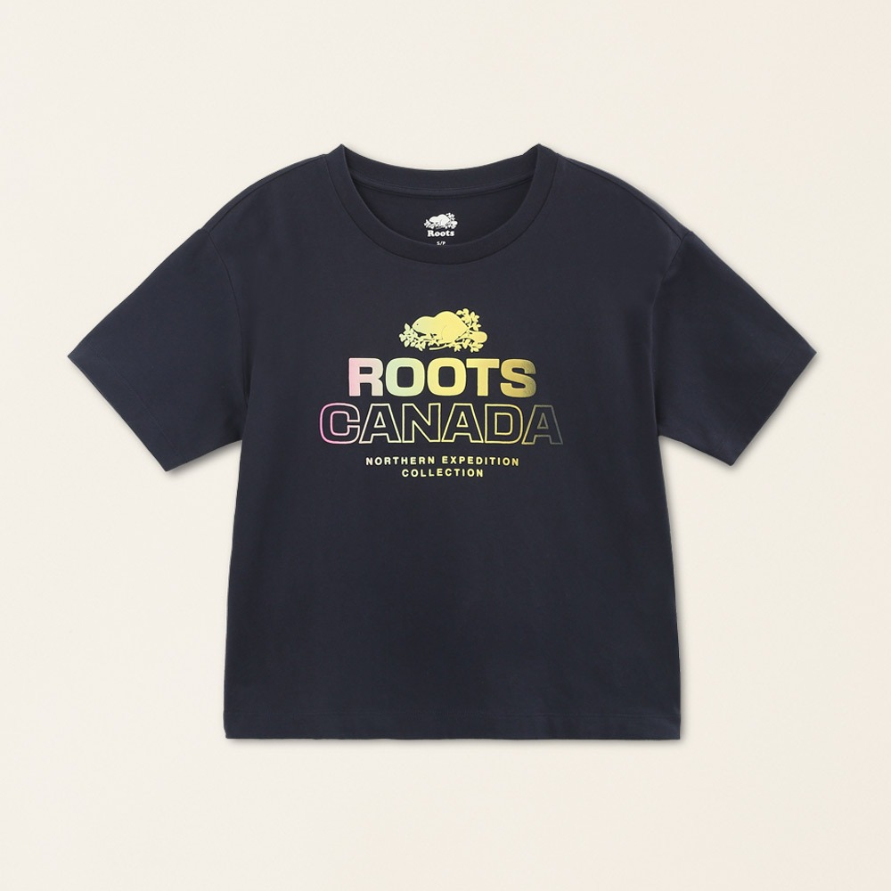 RS代購 Roots專櫃全新正品優惠Roots女裝-城市旅者系列 漸層LOGO寬版純棉短袖T恤 滿額贈送袋子-細節圖6