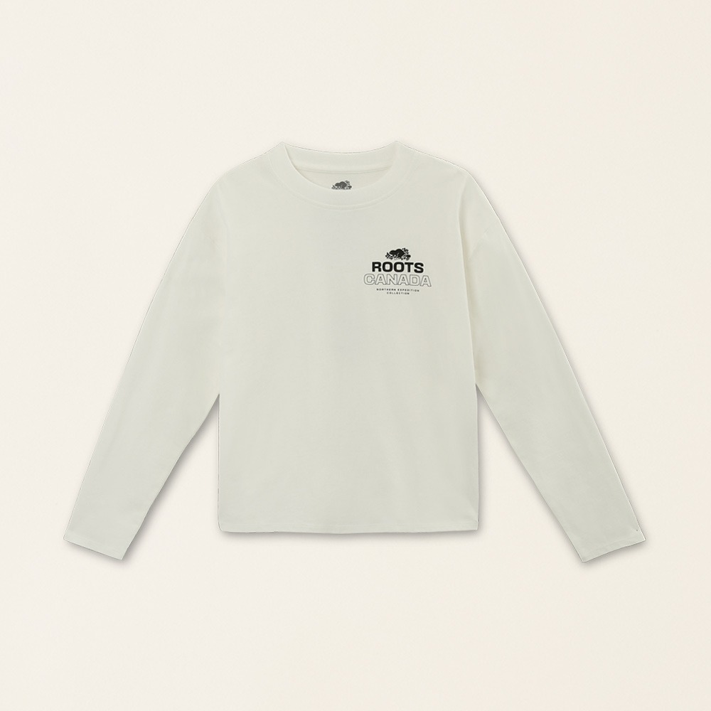 RS代購 Roots專櫃全新正品優惠Roots 女裝-城市旅者系列 LOGO設計純棉長袖上衣 滿額贈送袋子-細節圖3