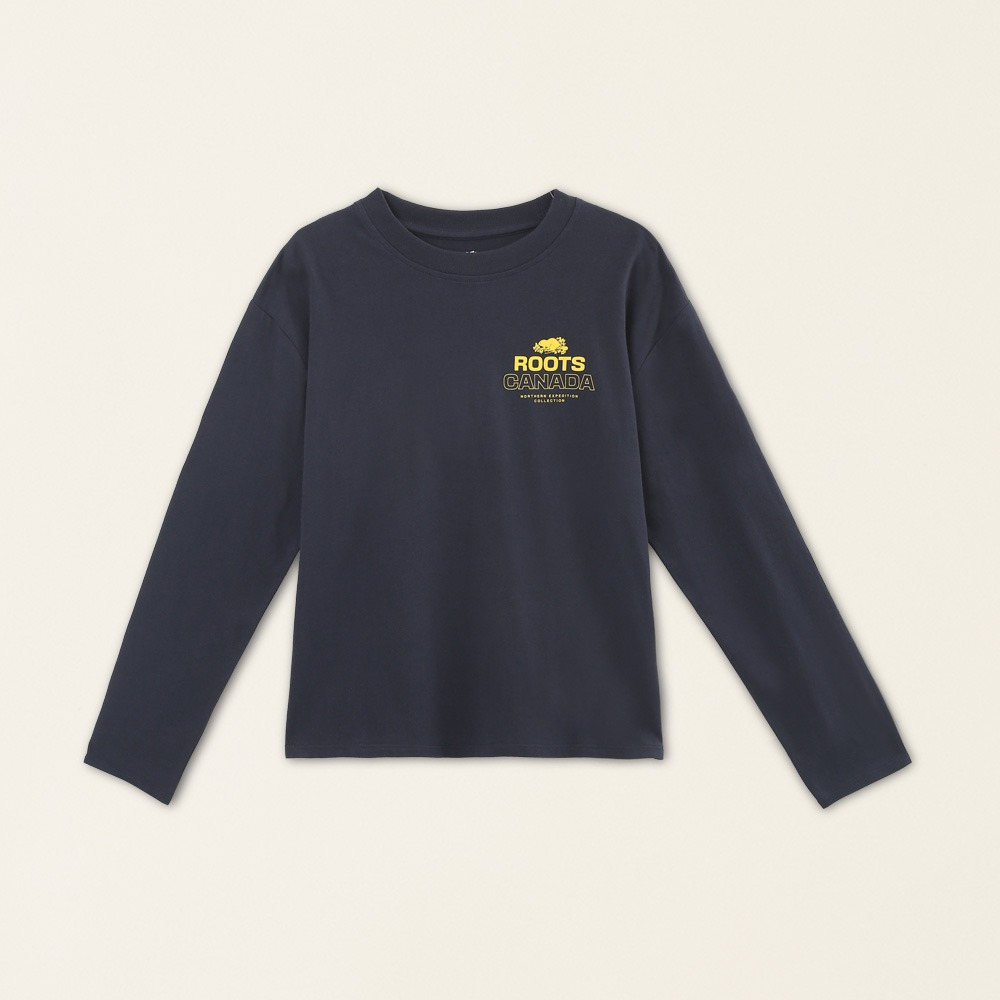 RS代購 Roots專櫃全新正品優惠Roots 女裝-城市旅者系列 LOGO設計純棉長袖上衣 滿額贈送袋子-細節圖6