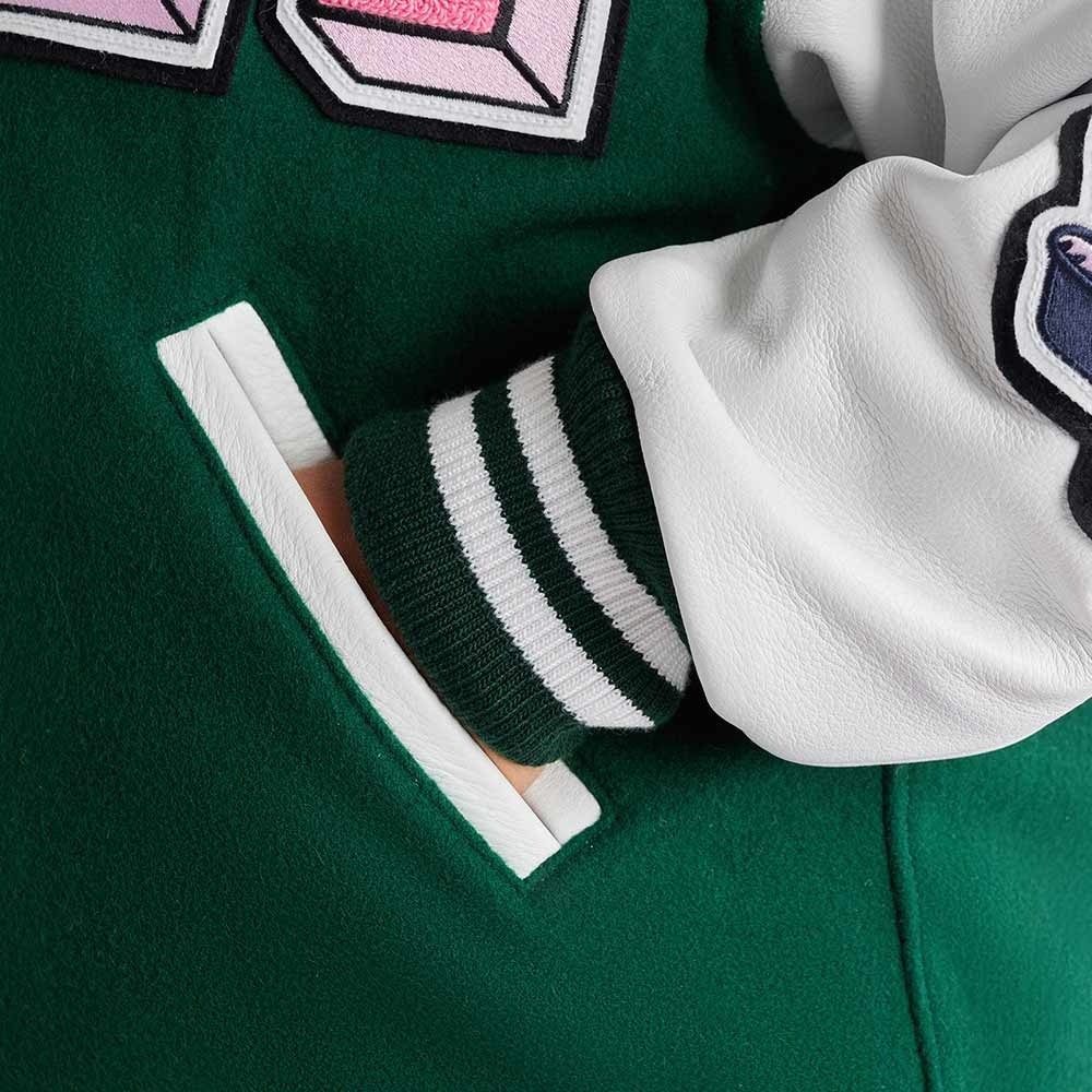 RS代購 Roots專櫃全新正品優惠Roots女裝-BARBIE™ X Roots聯名系列 品牌文字皮革棒球外套-細節圖4