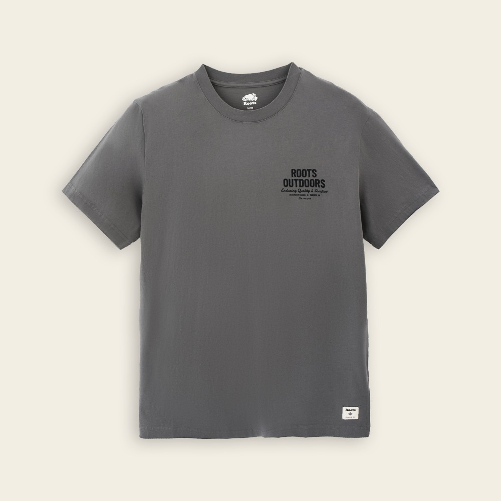 RS代購 Roots專櫃全新正品優惠Roots男裝-率性生活系列 文字有機棉短袖T恤 滿額贈送袋子-細節圖5