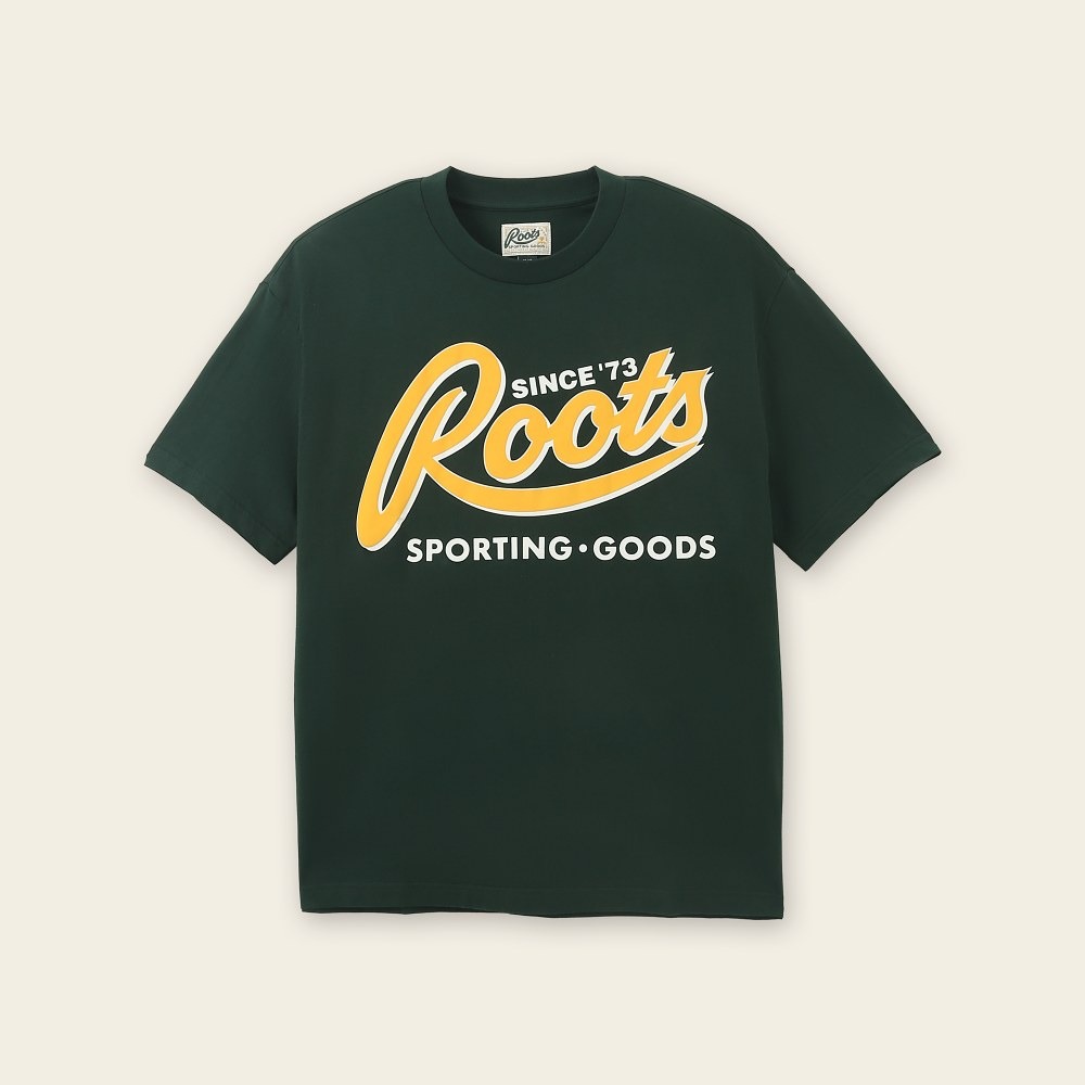 RS代購 Roots專櫃全新正品優惠Roots男裝-率性生活系列 草寫文字厚磅短袖T恤 滿額贈送袋子-細節圖2