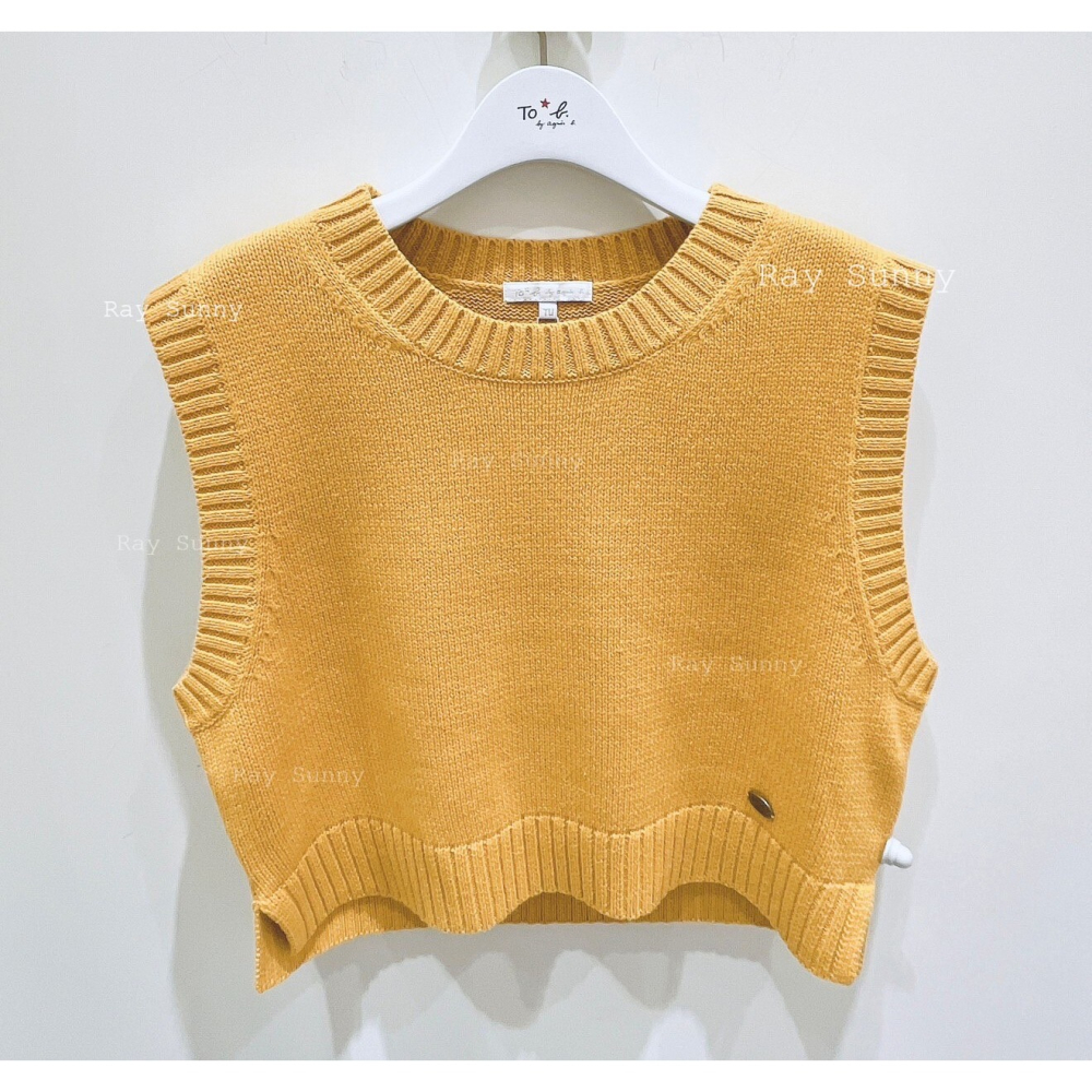 RS代購 - Agnes b全新正品優惠 Agnes b女裝-圓領針織背心 贈送品牌袋子-細節圖2