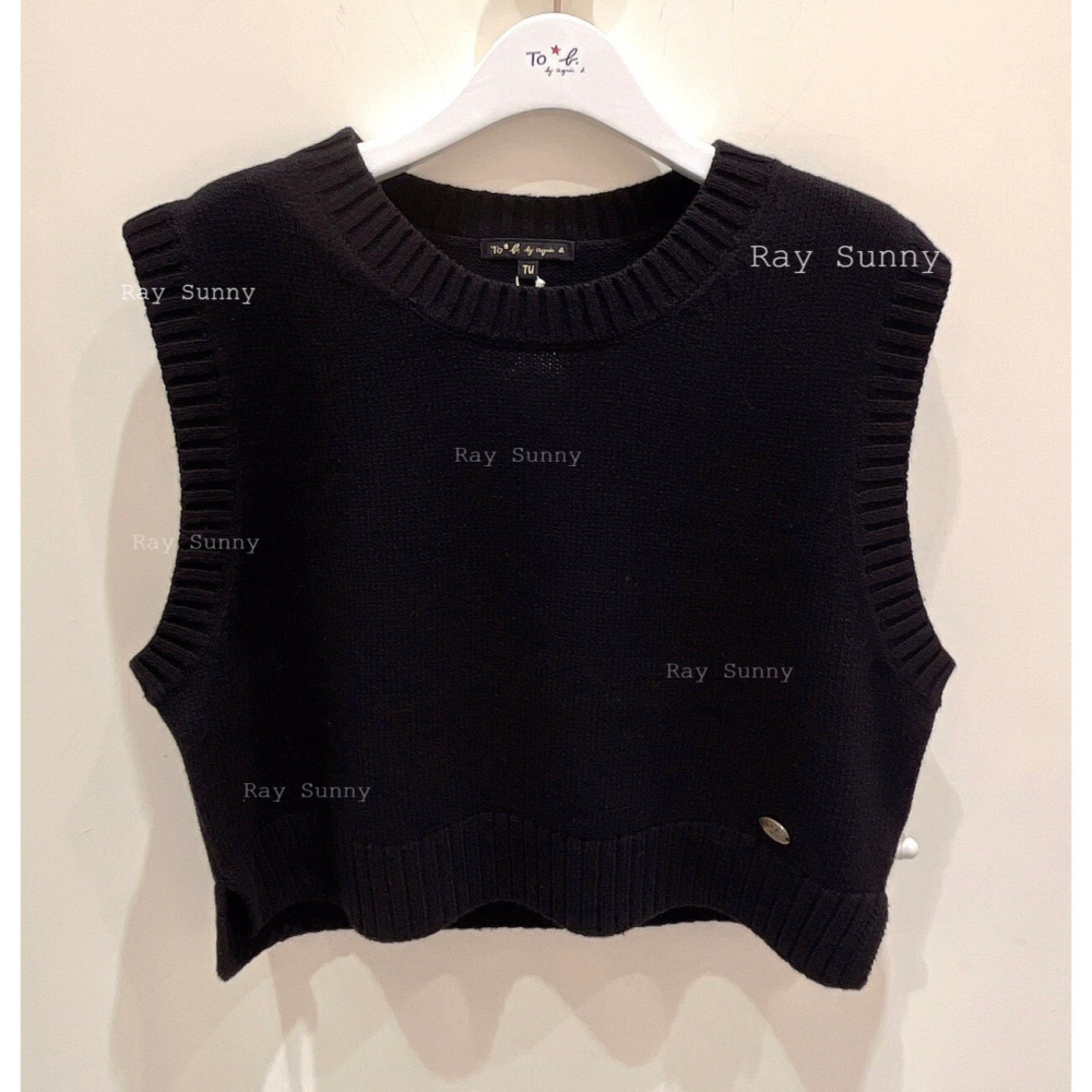 RS代購 - Agnes b全新正品優惠 Agnes b女裝-圓領針織背心 贈送品牌袋子-細節圖4