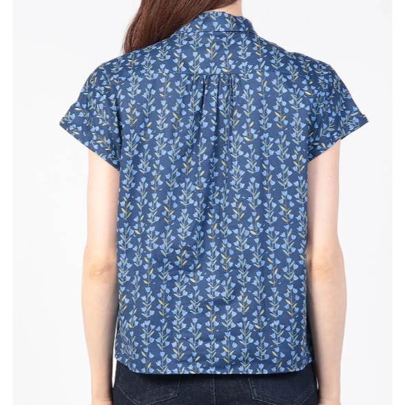 RS代購 - Agnes b全新正品優惠 Agnes b女裝-鬱金香花紋法式短袖襯衫 贈送品牌袋子-細節圖7