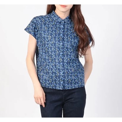 RS代購 - Agnes b全新正品優惠 Agnes b女裝-鬱金香花紋法式短袖襯衫 贈送品牌袋子-細節圖8