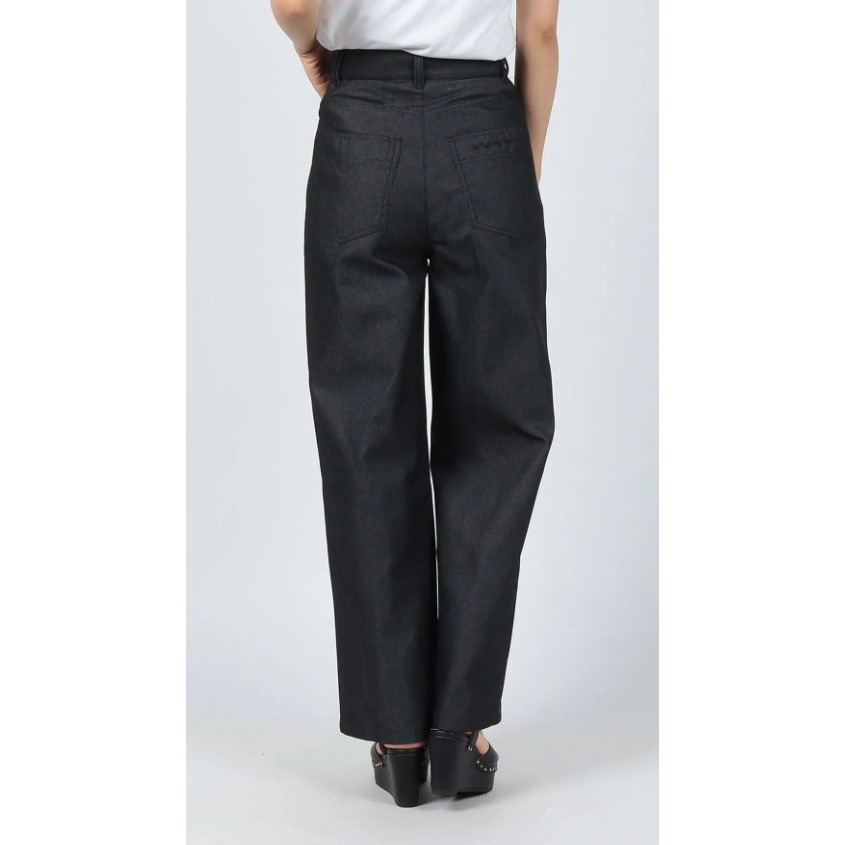 RS代購 - Agnes b全新正品優惠 Agnes b女裝-黑色牛仔寬褲 贈送品牌袋子-細節圖3