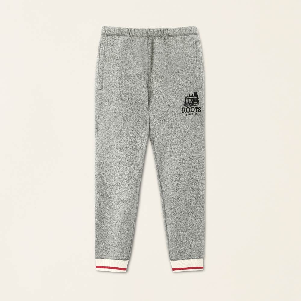 RS代購 Roots全新正品優惠 Roots男裝-經典小木屋系列 經典LOGO刷毛休閒棉褲 滿額即贈購物袋-細節圖5