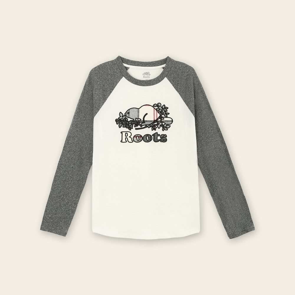 RS代購 Roots全新正品優惠 Roots女裝-經典小木屋系列 格紋海狸LOGO長袖T恤 滿額即贈購物袋-細節圖5