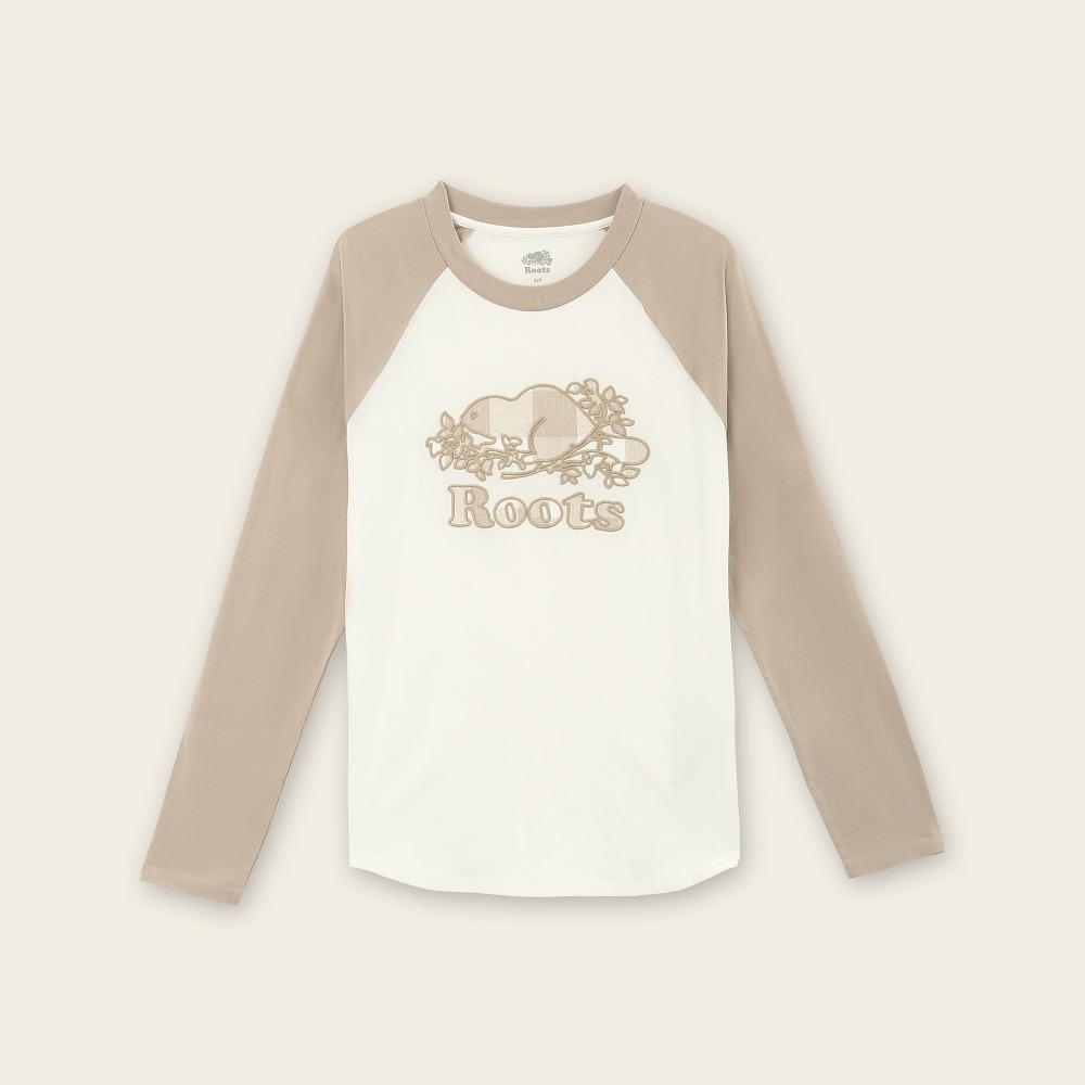 RS代購 Roots全新正品優惠 Roots女裝-經典小木屋系列 格紋海狸LOGO長袖T恤 滿額即贈購物袋-細節圖6