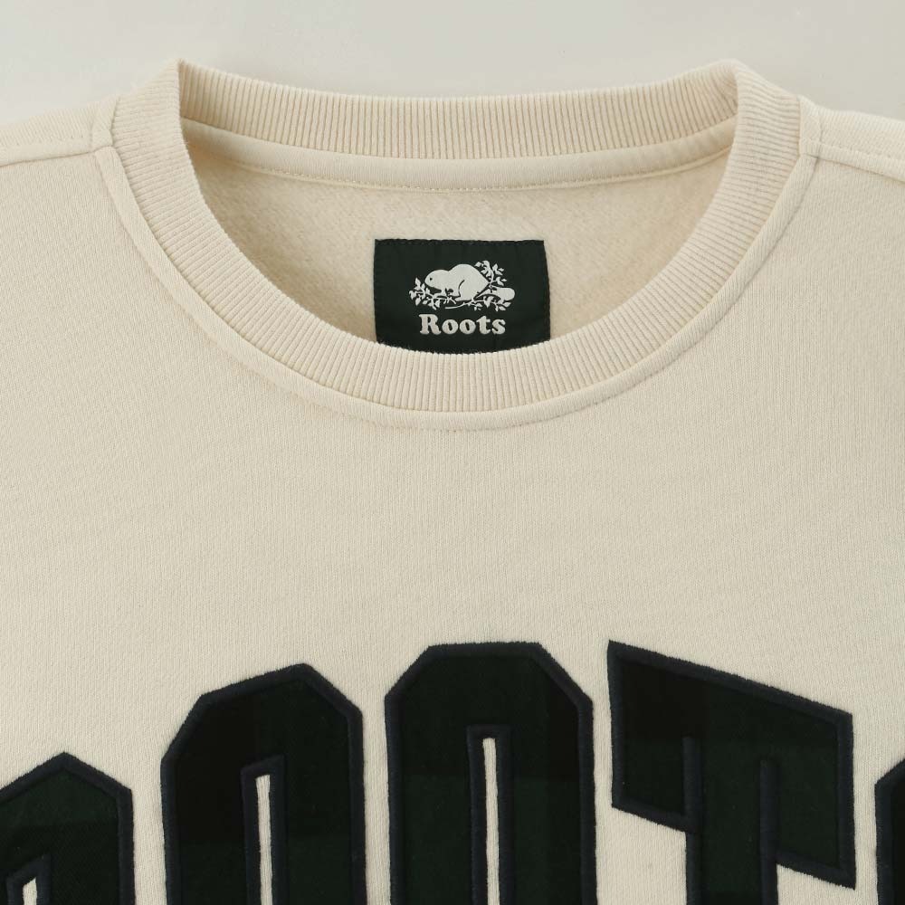 RS代購 Roots全新正品優惠 Roots女裝-經典小木屋系列 刺繡貼布寬版大學T 滿額即贈購物袋-細節圖4